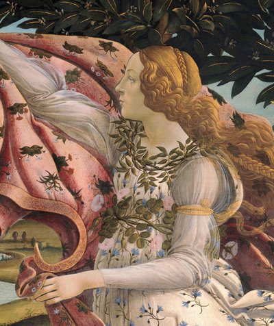 Geboorte van Venus, detail (1485) door Sandro Botticelli